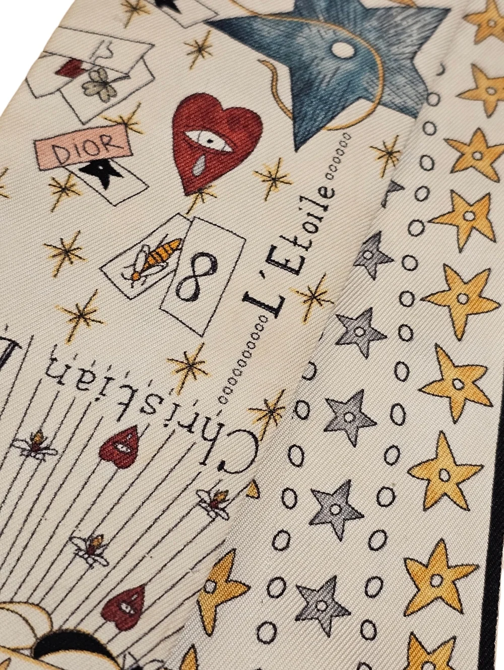 Christian Dior L'Etoile Tarot Mitzah Silk Bandeau Scarf - Picture 14 of 16